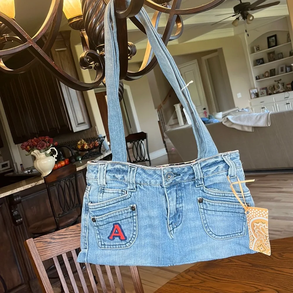 Auburn University Denim Purse Jean Bag New